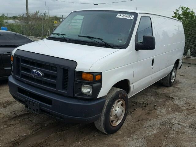 1FTNE1EWXEDA64945 - 2014 FORD ECONOLINE WHITE photo 2