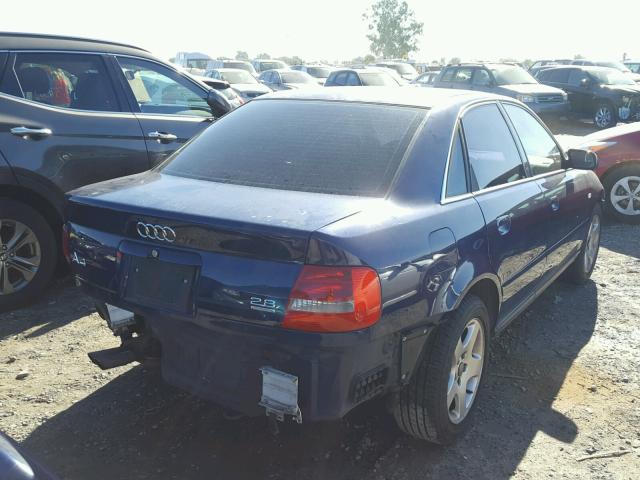 WAUDH68D2YA135472 - 2000 AUDI A4 2.8 QUA BLUE photo 4