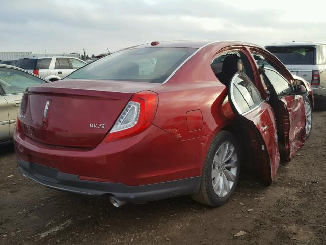 1LNHL9DKXDG613973 - 2013 LINCOLN MKS RED photo 4