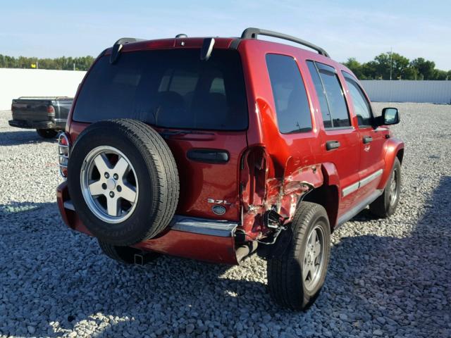 1J4GL38K25W679720 - 2005 JEEP LIBERTY RE RED photo 4