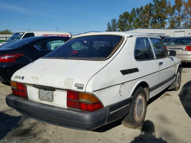 YS3AJ36D8L3005407 - 1990 SAAB 900 WHITE photo 4