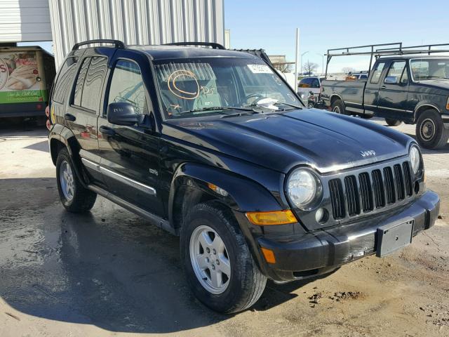 1J4GL48K36W228142 - 2006 JEEP LIBERTY BLACK photo 1