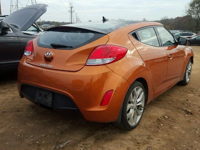 KMHTC6AD6DU162007 - 2013 HYUNDAI VELOSTER B ORANGE photo 4