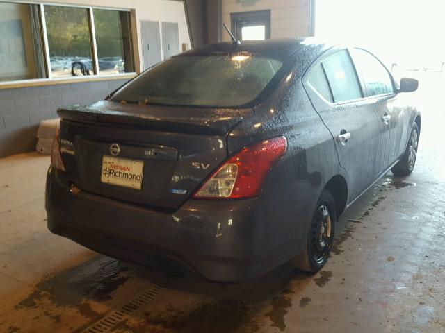 3N1CN7AP0FL811475 - 2015 NISSAN VERSA S GRAY photo 4