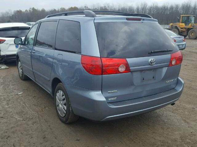 5TDKK4CC6AS329946 - 2010 TOYOTA SIENNA CE BLUE photo 3