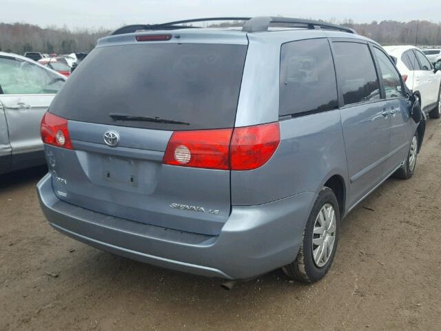 5TDKK4CC6AS329946 - 2010 TOYOTA SIENNA CE BLUE photo 4