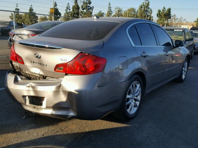 JNKBV61E58M223077 - 2008 INFINITI G35 GRAY photo 4