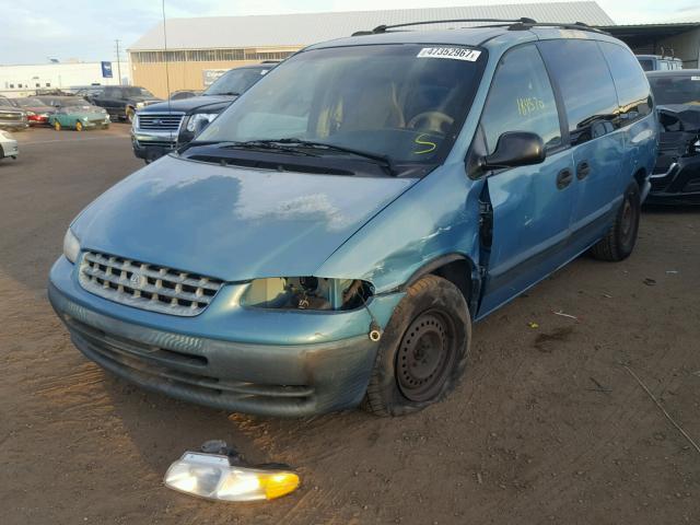 1P4GP44R7TB407439 - 1996 PLYMOUTH GRAND VOYA BLUE photo 2