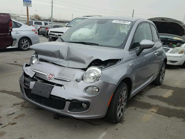 3C3CFFBR5FT753646 - 2015 FIAT 500 SPORT GRAY photo 2