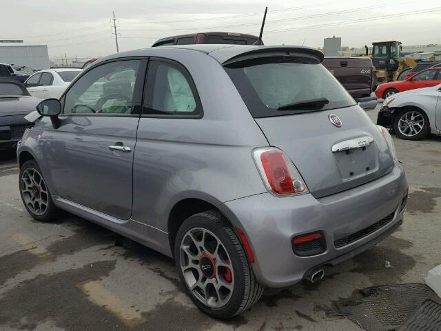 3C3CFFBR5FT753646 - 2015 FIAT 500 SPORT GRAY photo 3