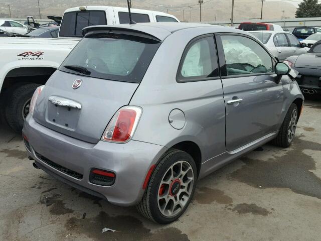 3C3CFFBR5FT753646 - 2015 FIAT 500 SPORT GRAY photo 4