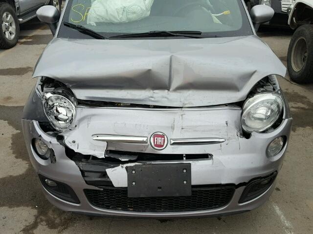 3C3CFFBR5FT753646 - 2015 FIAT 500 SPORT GRAY photo 7