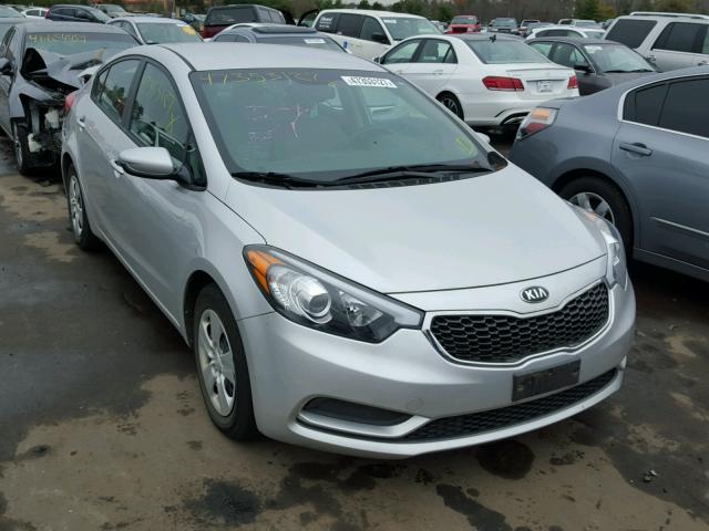 KNAFK4A61F5277117 - 2015 KIA FORTE LX SILVER photo 1