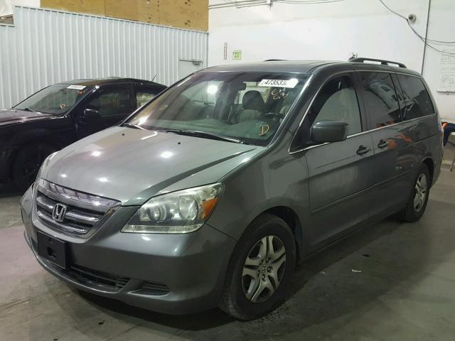5FNRL38607B132132 - 2007 HONDA ODYSSEY EX GRAY photo 2