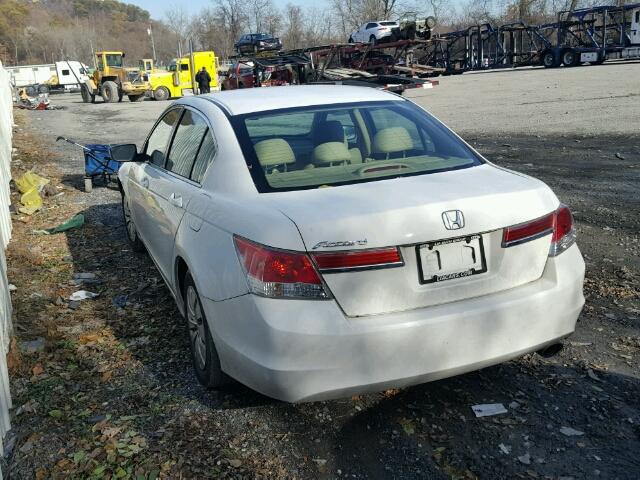 1HGCP2F37CA174220 - 2012 HONDA ACCORD LX WHITE photo 3