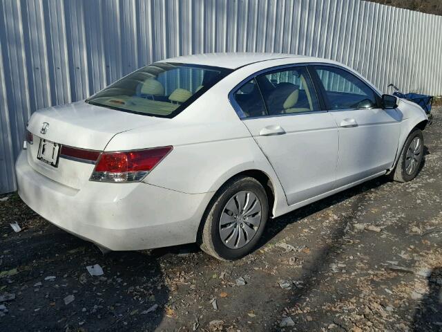 1HGCP2F37CA174220 - 2012 HONDA ACCORD LX WHITE photo 4