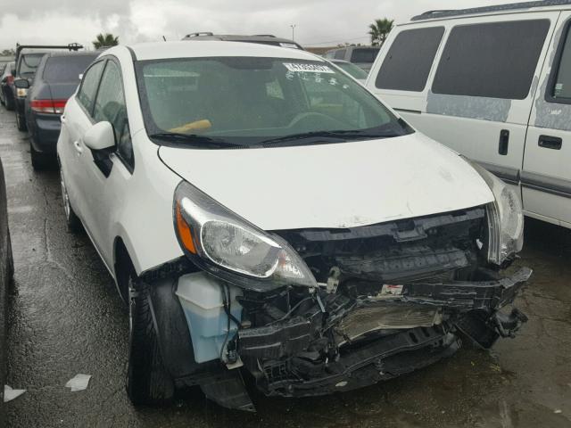 KNADM4A39D6267126 - 2013 KIA RIO LX WHITE photo 1