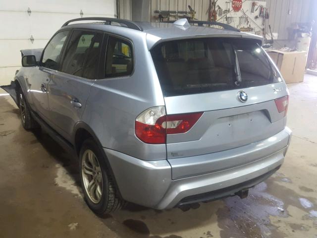 WBXPA93436WG79319 - 2006 BMW X3 3.0I BLUE photo 3