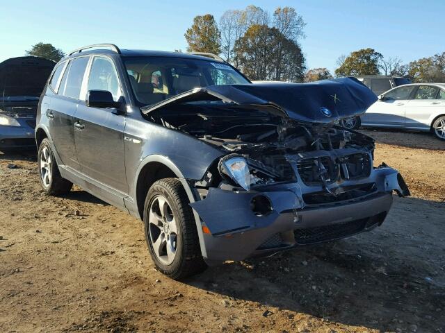 WBXPC93438WJ06236 - 2008 BMW X3 3.0SI BLACK photo 1