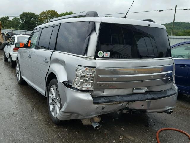 2FMGK5D86DBD21174 - 2013 FORD FLEX LIMIT SILVER photo 3