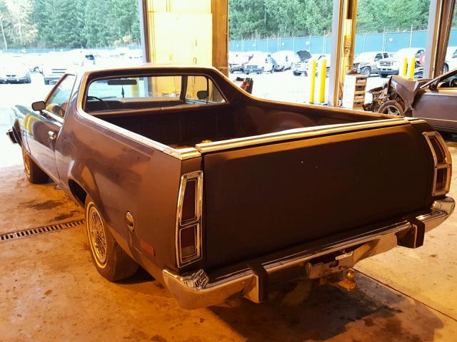 9H49H144993 - 1979 FORD RANCHERO BLUE photo 3