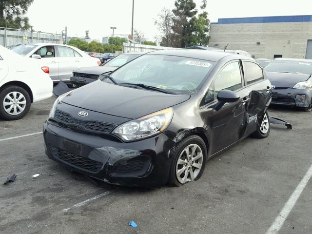 KNADM5A32F6494571 - 2015 KIA RIO LX BLACK photo 2