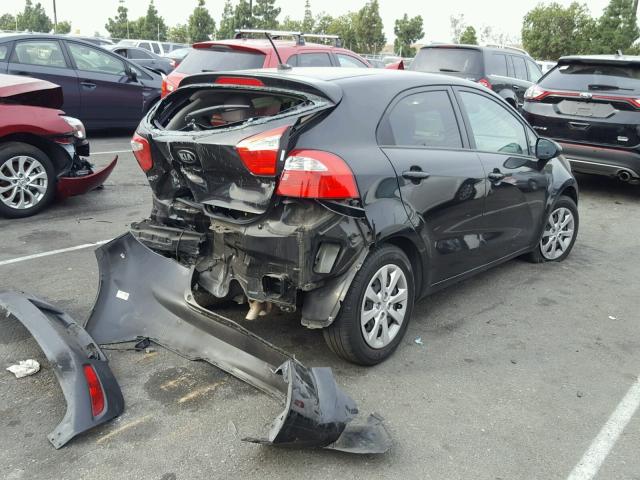 KNADM5A32F6494571 - 2015 KIA RIO LX BLACK photo 4