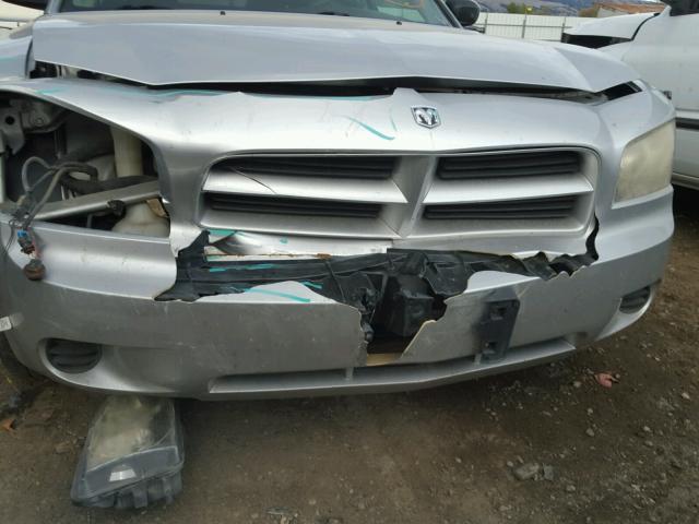 2B3KA43R27H607130 - 2007 DODGE CHARGER SE SILVER photo 9