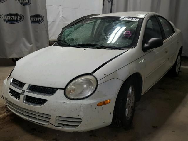 1B3ES56C35D165315 - 2005 DODGE NEON SXT WHITE photo 2