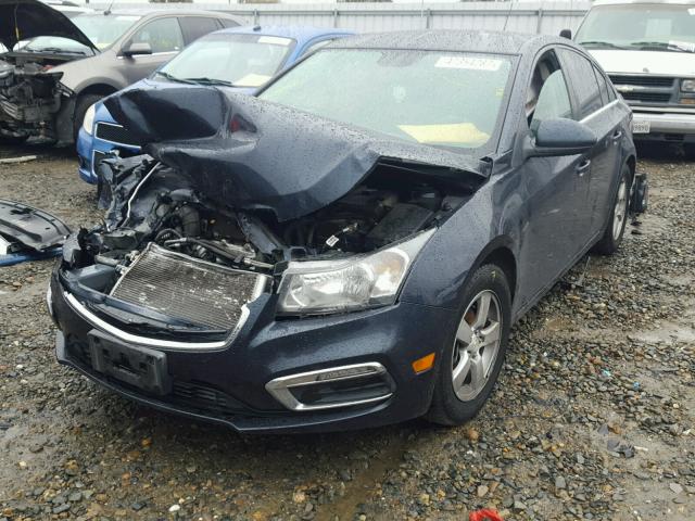 1G1PC5SB9F7139442 - 2015 CHEVROLET CRUZE LT BLUE photo 2