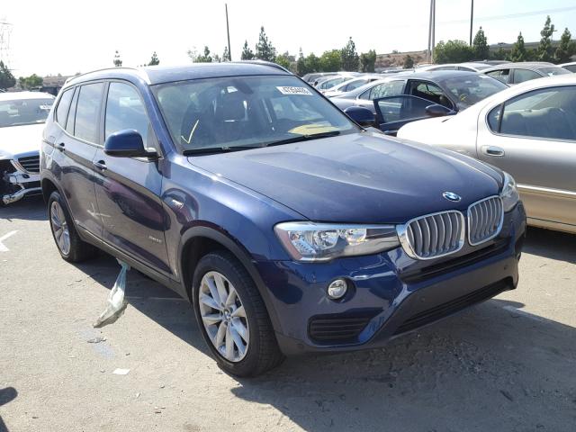 5UXWZ7C37H0V87290 - 2017 BMW X3 SDRIVE2 BLUE photo 1