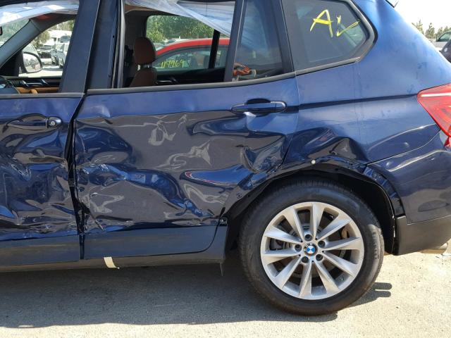 5UXWZ7C37H0V87290 - 2017 BMW X3 SDRIVE2 BLUE photo 10