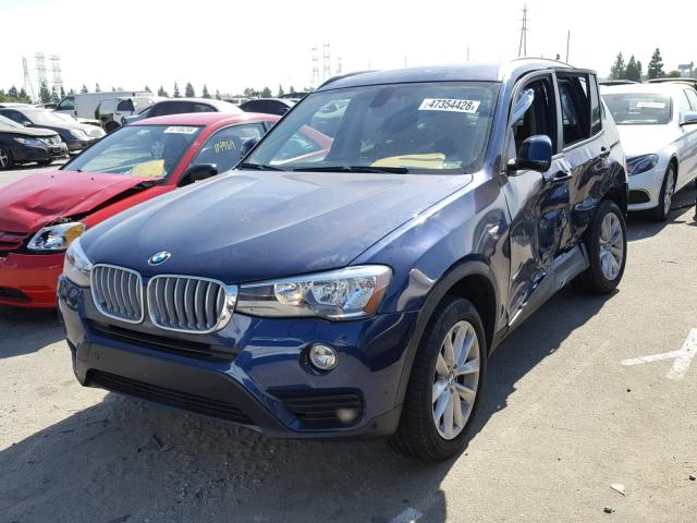 5UXWZ7C37H0V87290 - 2017 BMW X3 SDRIVE2 BLUE photo 2