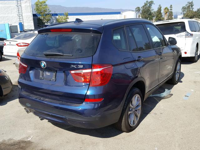 5UXWZ7C37H0V87290 - 2017 BMW X3 SDRIVE2 BLUE photo 4