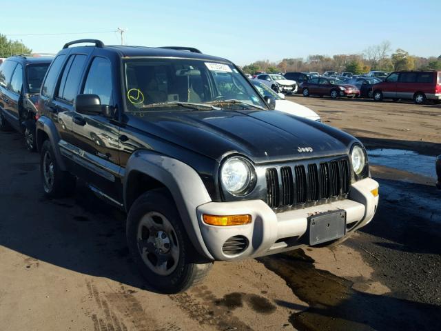 1J4GL48K53W583406 - 2003 JEEP LIBERTY SP BLACK photo 1