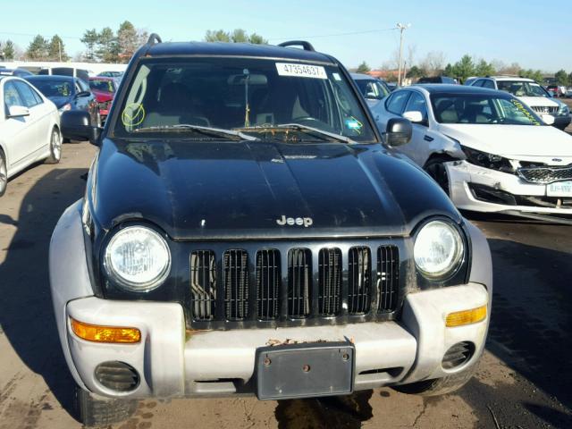 1J4GL48K53W583406 - 2003 JEEP LIBERTY SP BLACK photo 9