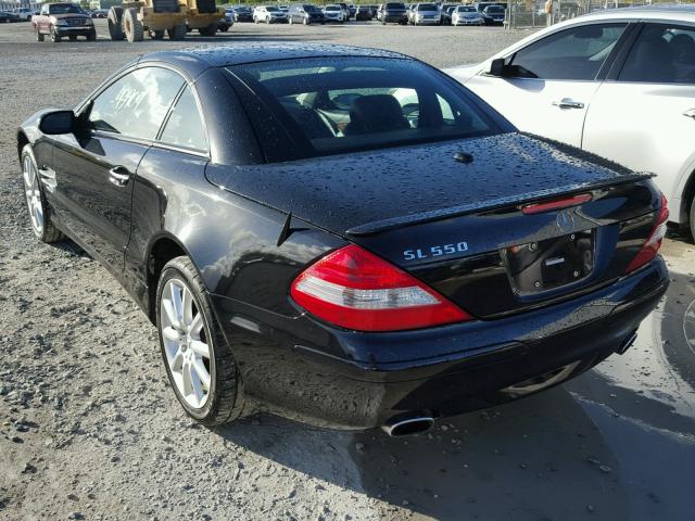 WDBSK71F47F130352 - 2007 MERCEDES-BENZ SL 550 BLACK photo 3