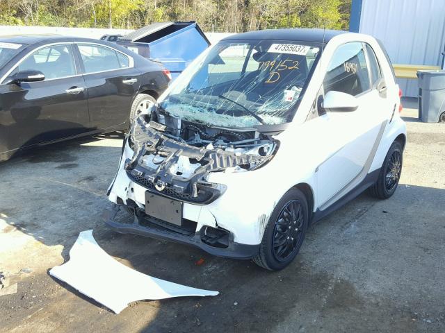 WMEEJ3BA3FK799152 - 2015 SMART FORTWO PUR WHITE photo 2