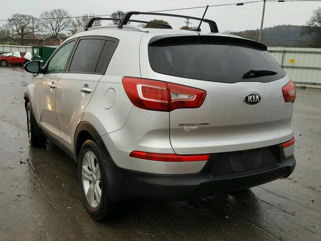 KNDPB3A20D7366421 - 2013 KIA SPORTAGE B SILVER photo 3