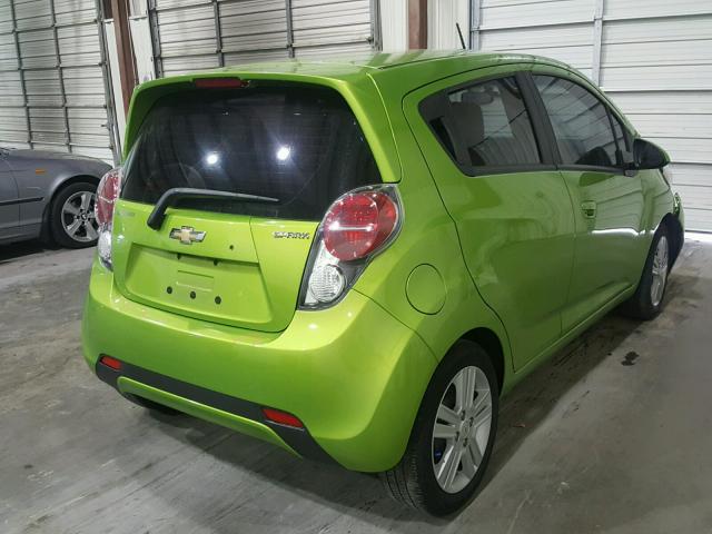 KL8CB6S94EC541153 - 2014 CHEVROLET SPARK LS GREEN photo 4