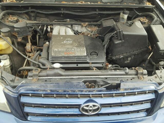 JTEHF21A810025309 - 2001 TOYOTA HIGHLANDER BLUE photo 7