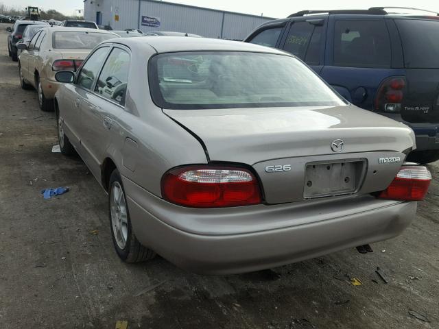 1YVGF22D725263773 - 2002 MAZDA 626 ES GRAY photo 3