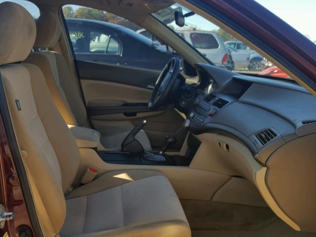 1HGCP26388A102062 - 2008 HONDA ACCORD LX MAROON photo 5