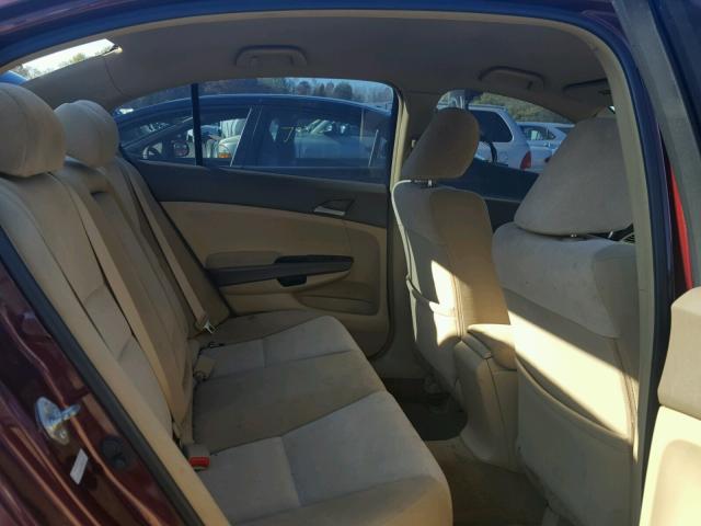 1HGCP26388A102062 - 2008 HONDA ACCORD LX MAROON photo 6