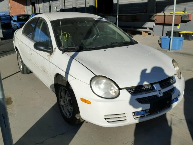 1B3ES56C45D124367 - 2005 DODGE NEON SXT WHITE photo 1