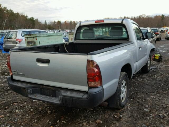 5TENX22N37Z424563 - 2007 TOYOTA TACOMA SILVER photo 4