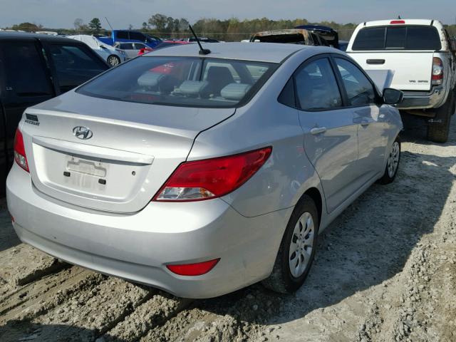 KMHCT4AE7FU908237 - 2015 HYUNDAI ACCENT GLS SILVER photo 4