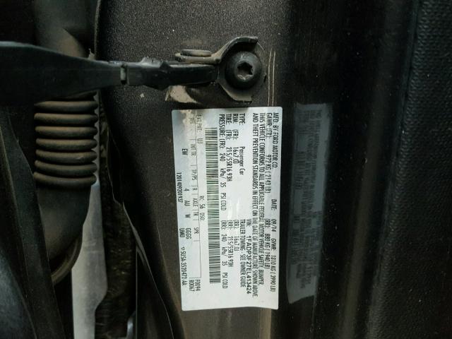 1FADP3F27EL413424 - 2014 FORD FOCUS SE GRAY photo 10