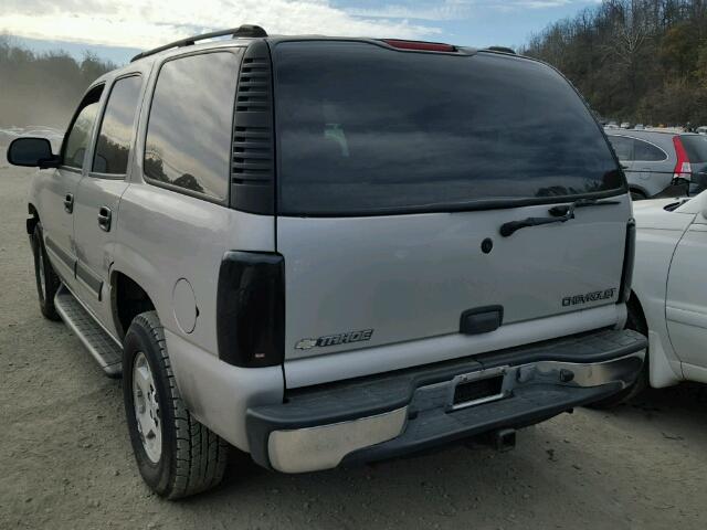 1GNEK13T64J198182 - 2004 CHEVROLET TAHOE K150 SILVER photo 3