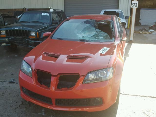 6G2EC57Y08L139309 - 2008 PONTIAC G8 GT ORANGE photo 9